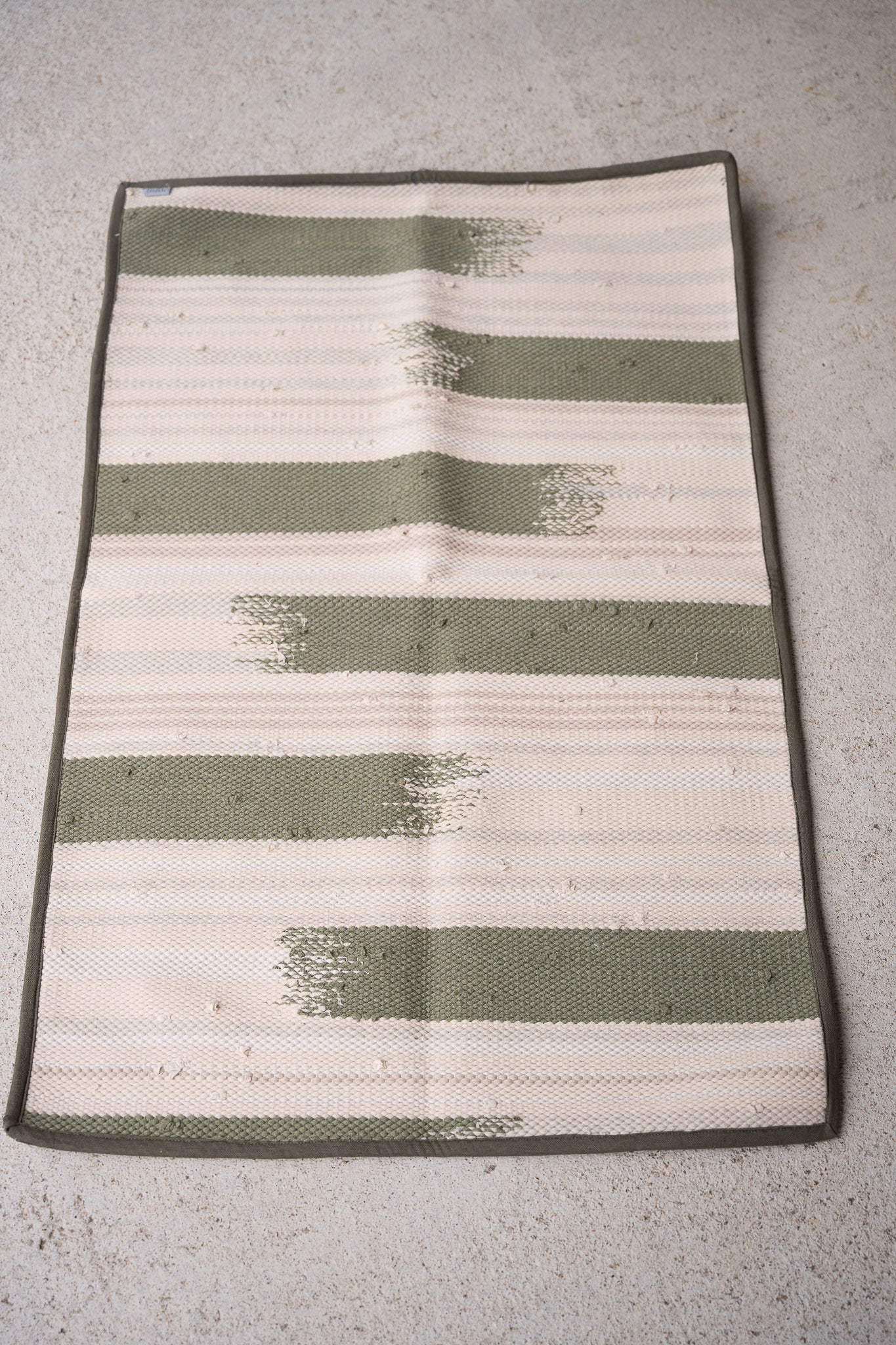 piseth handwoven rug - green tones
