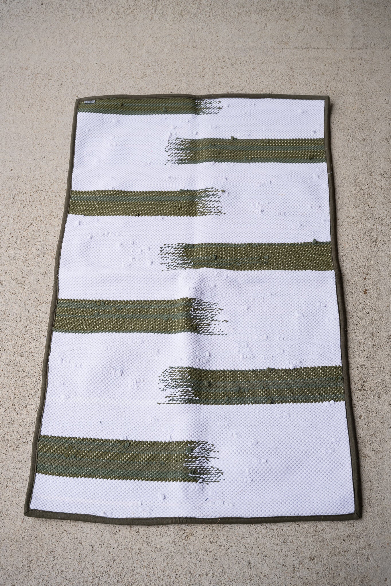 piseth handwoven rug - green tones