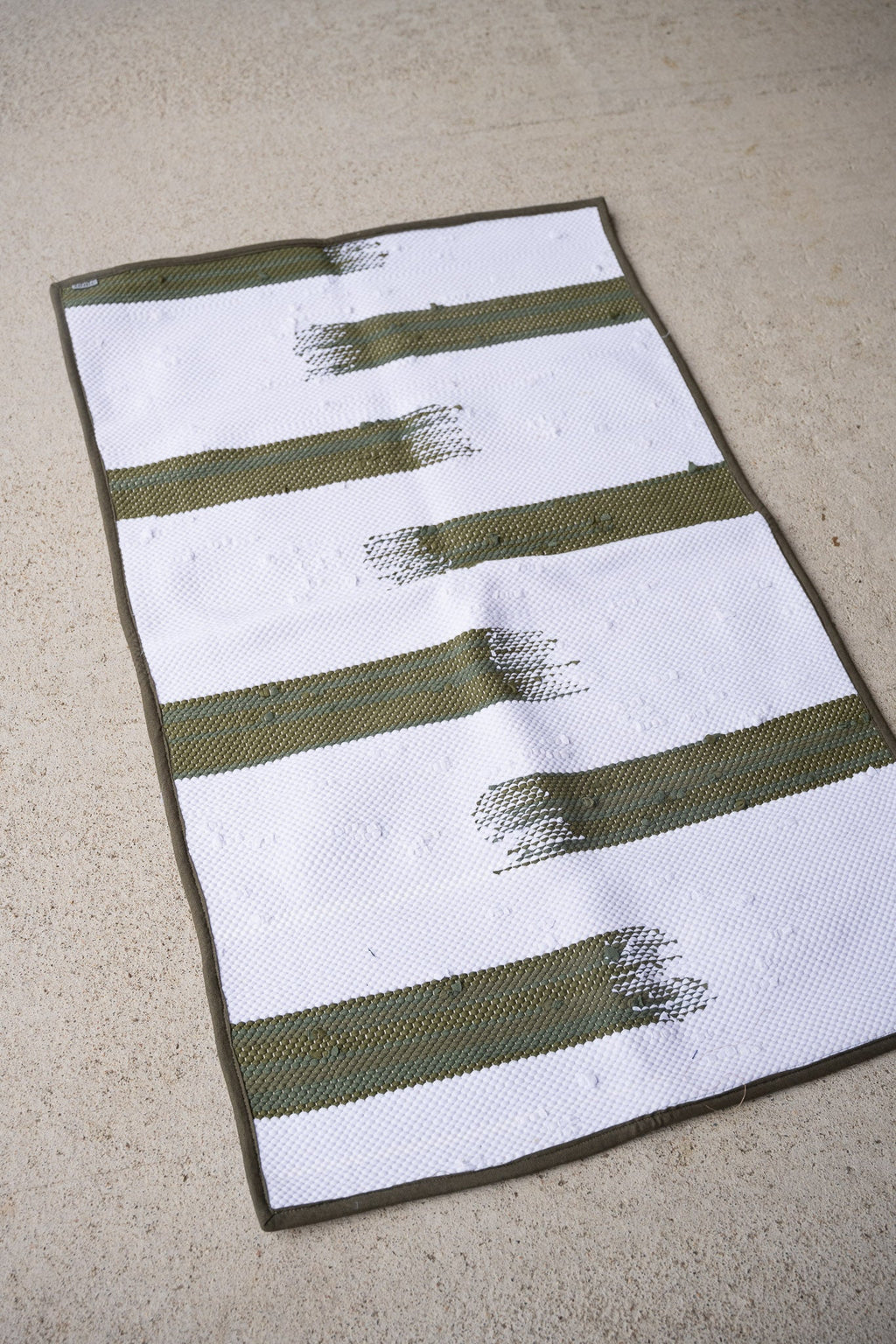 piseth handwoven rug - green tones