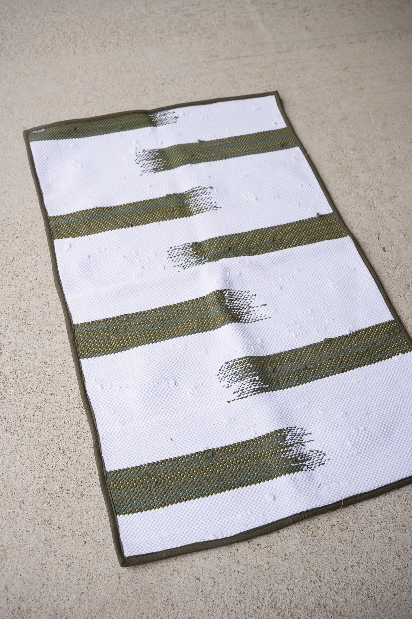 piseth handwoven rug - green tones