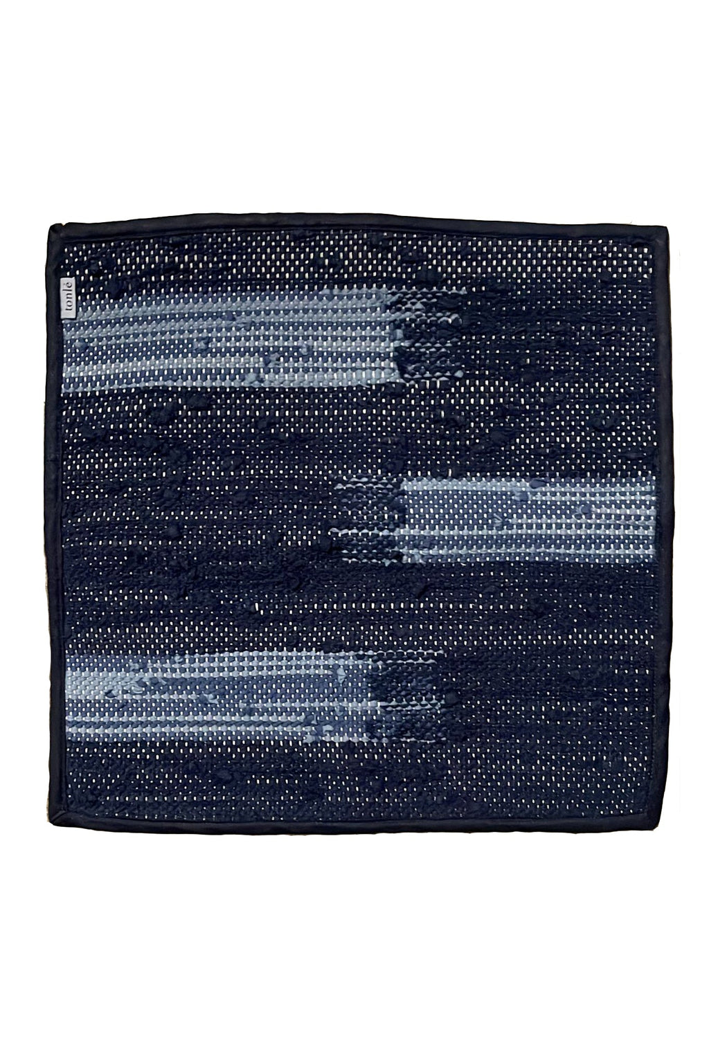 rithy handwoven pillow covers - navy and blue tones