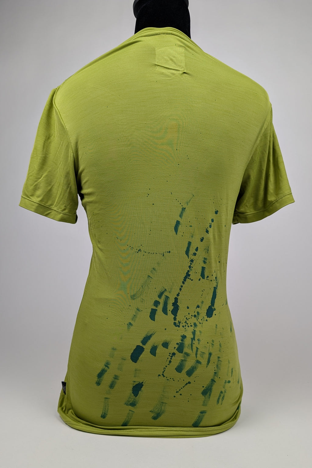 Green Paint and Patchwork Constance Wilde Upcycled Short Sleeve Top