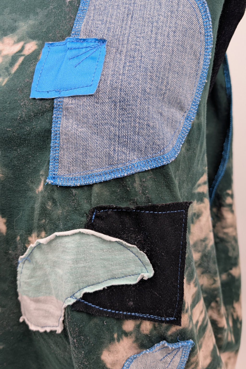 Green Patchwork Constance Wilde Upcycled Tank Top