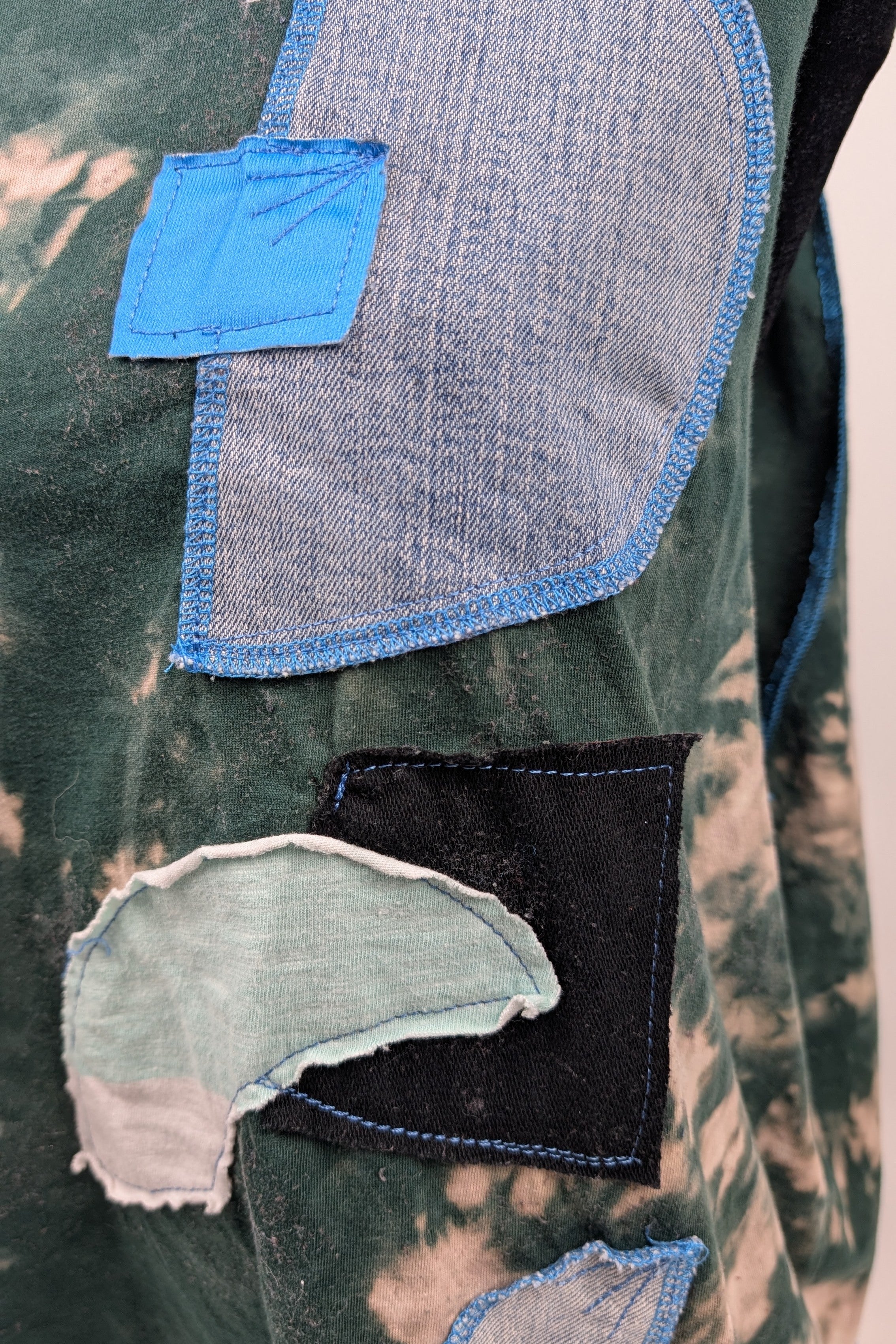 Green Patchwork Constance Wilde Upcycled Tank Top