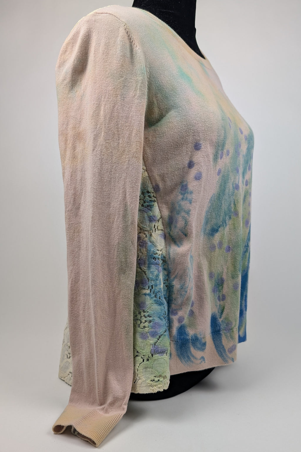 Painted Cream Constance Wilde Upcycled Long Sleeve Top