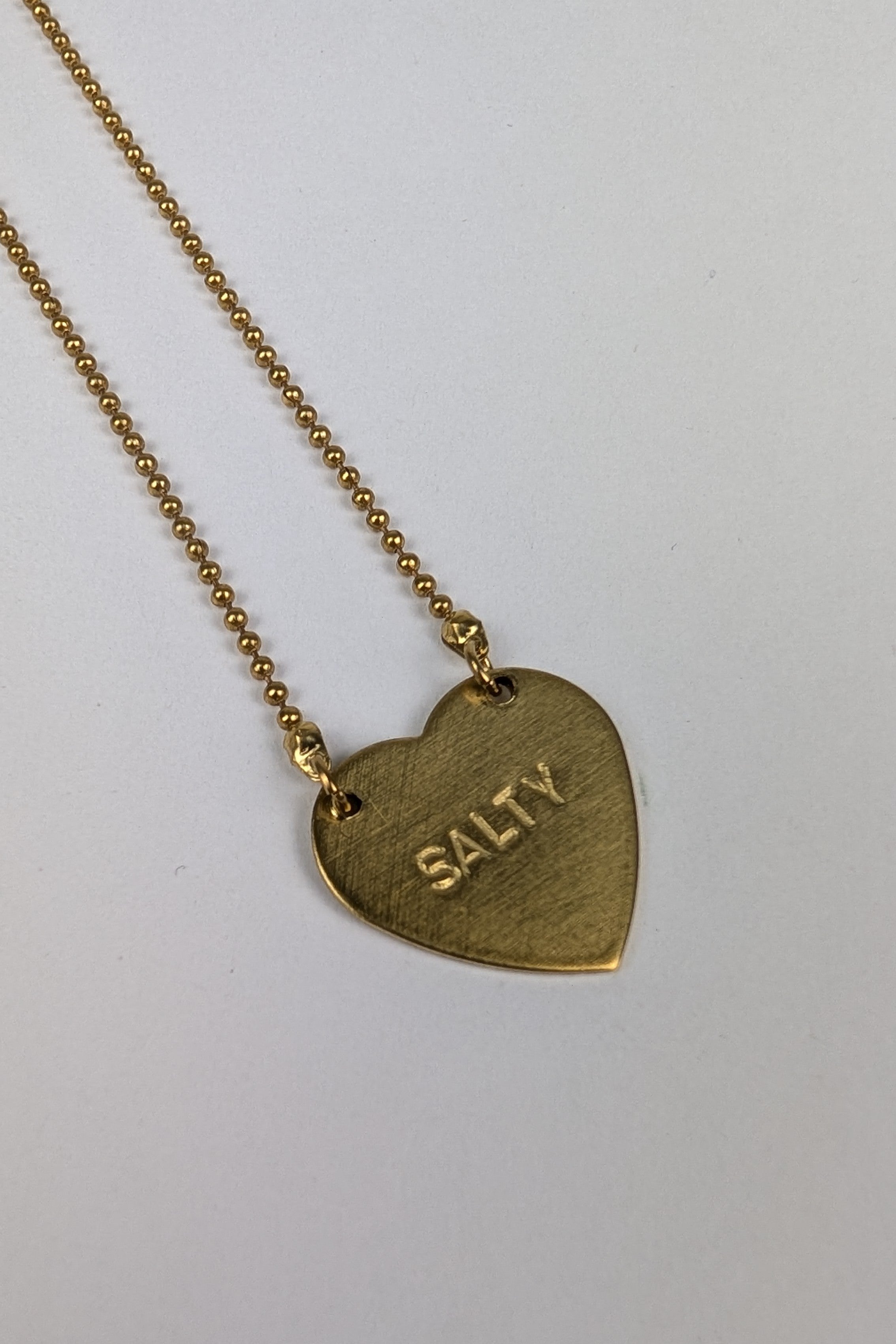 Stamped Heart Necklace