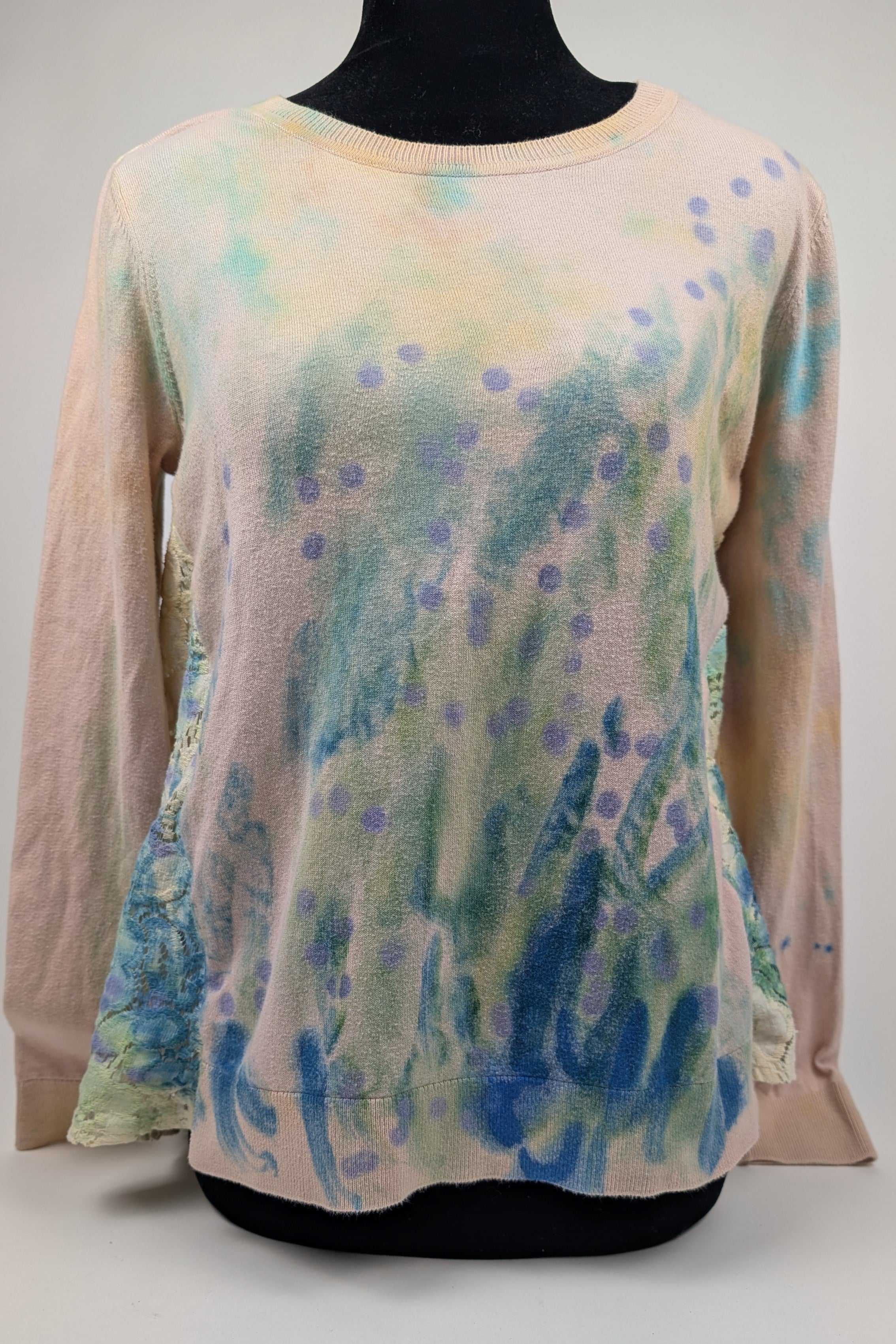 Painted Cream Constance Wilde Upcycled Long Sleeve Top