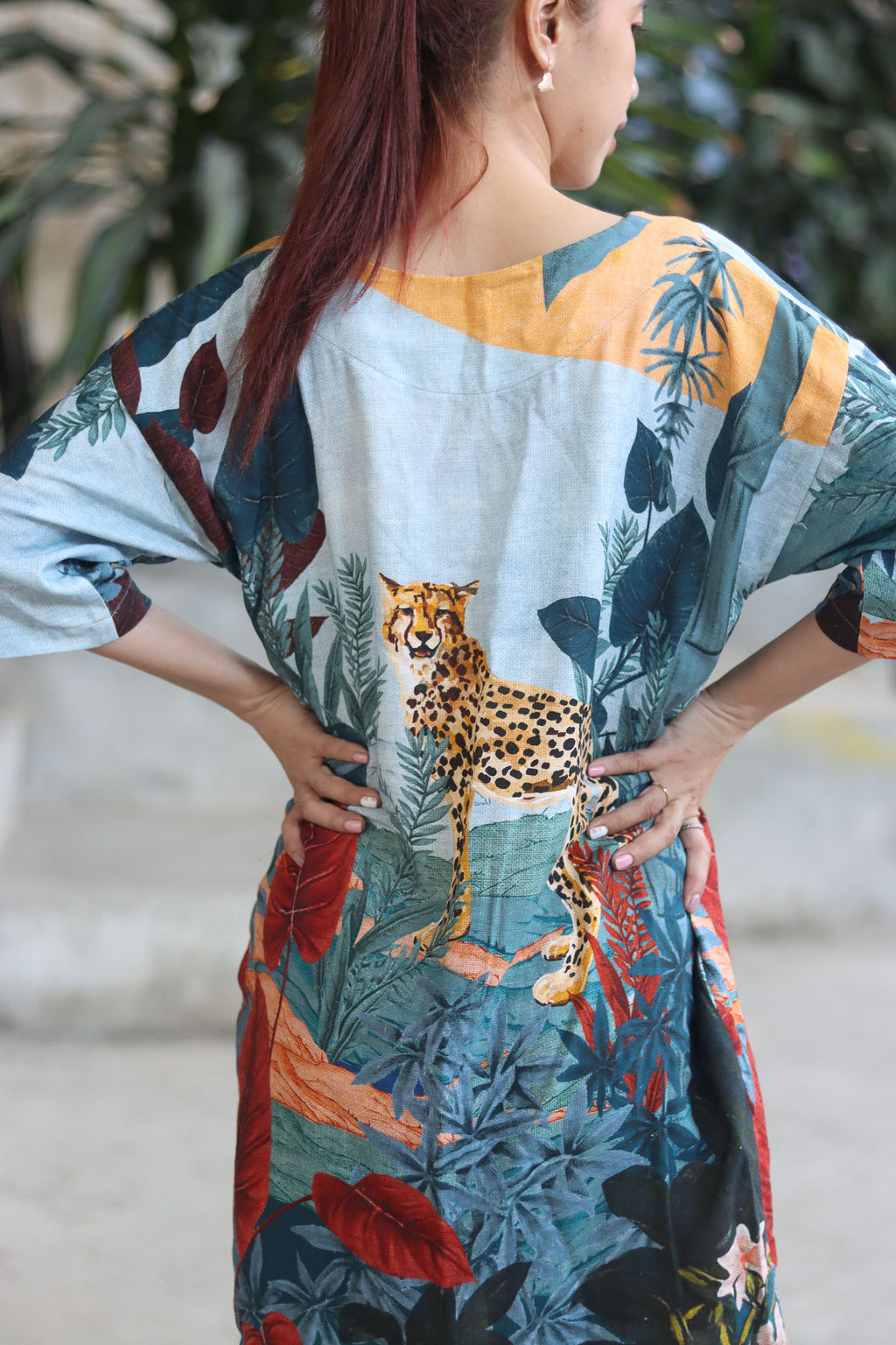 Veha Dress with Tiger Print - KaTik