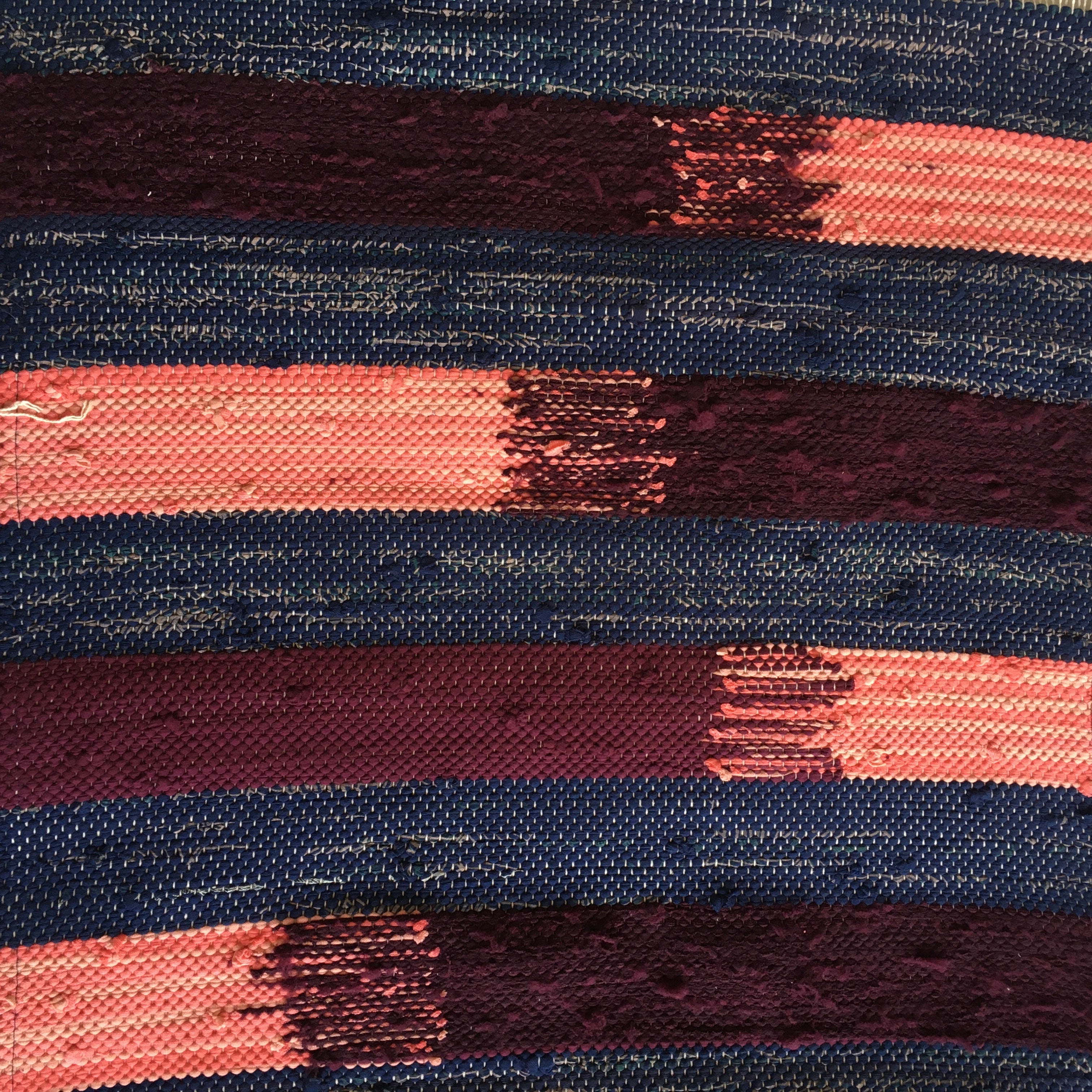 rithy handwoven pillow covers - navy and blue tones