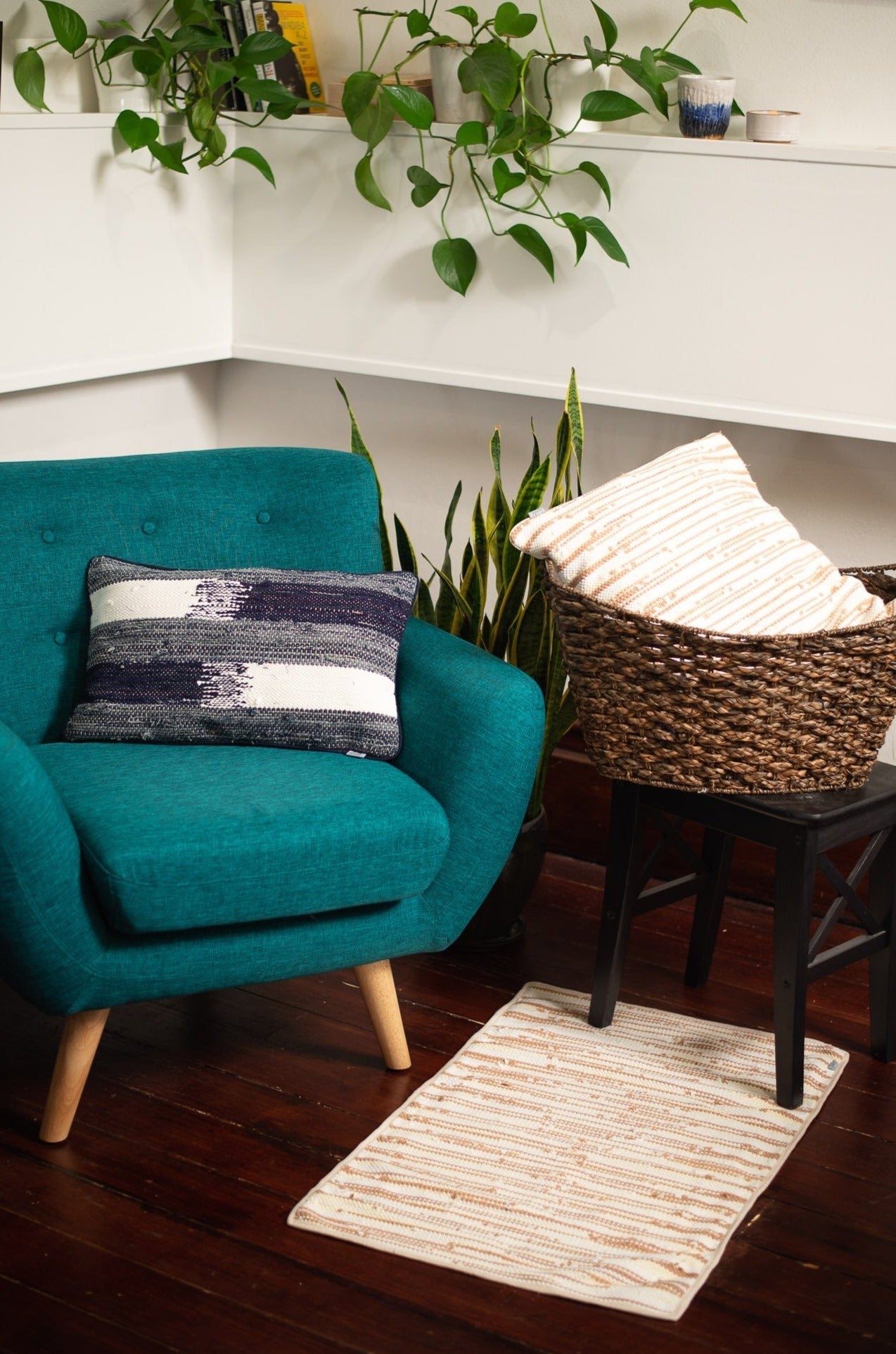 piseth handwoven rug - natural tones