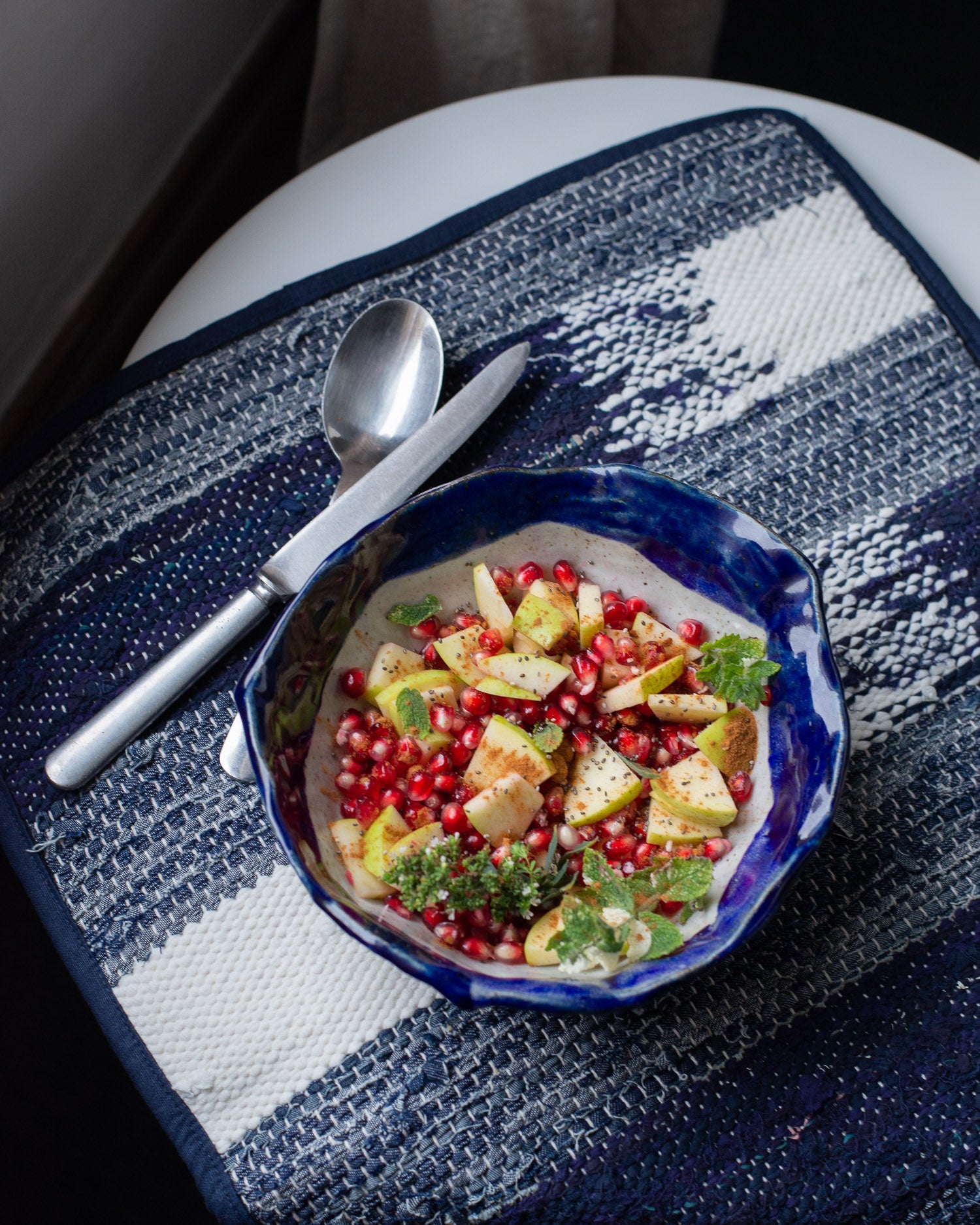 kandal handwoven placemats - blended stripes - 11x16" - set of 4